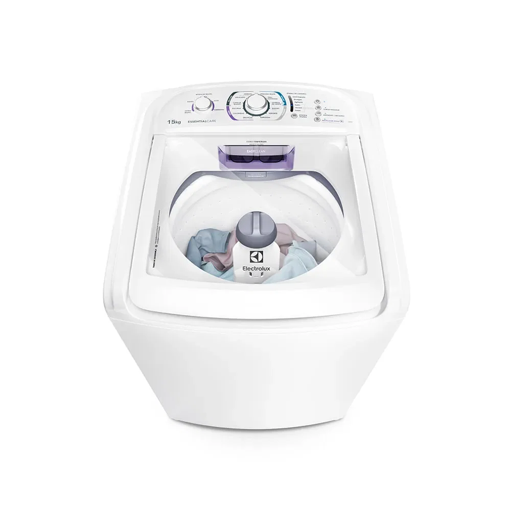 Máquina de Lavar Electrolux 15kg Branca Essential Care com Filtro Fiapos e Tecla Economia (LES15) — imagem 1