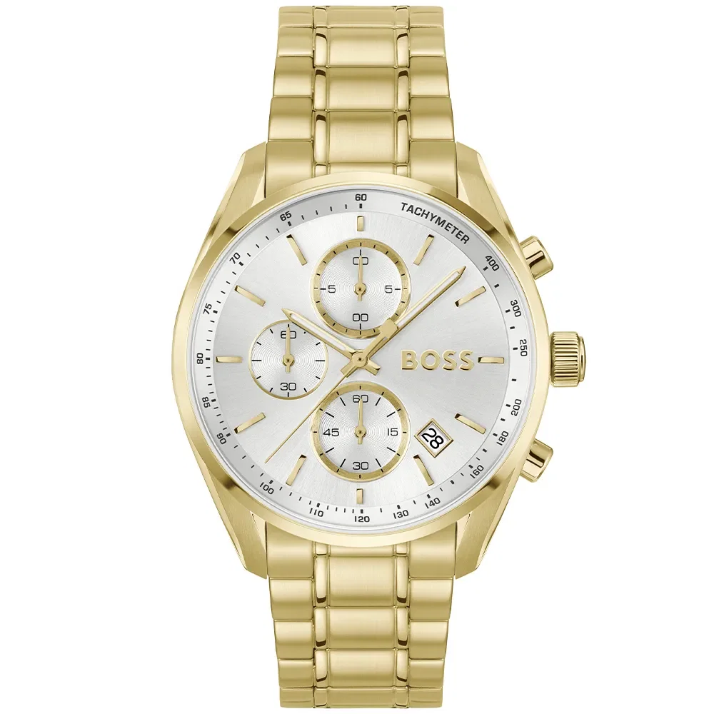 Relógio Hugo Boss Grand Prix 40 Masculino em Aço Dourado 1514261 — imagem 1