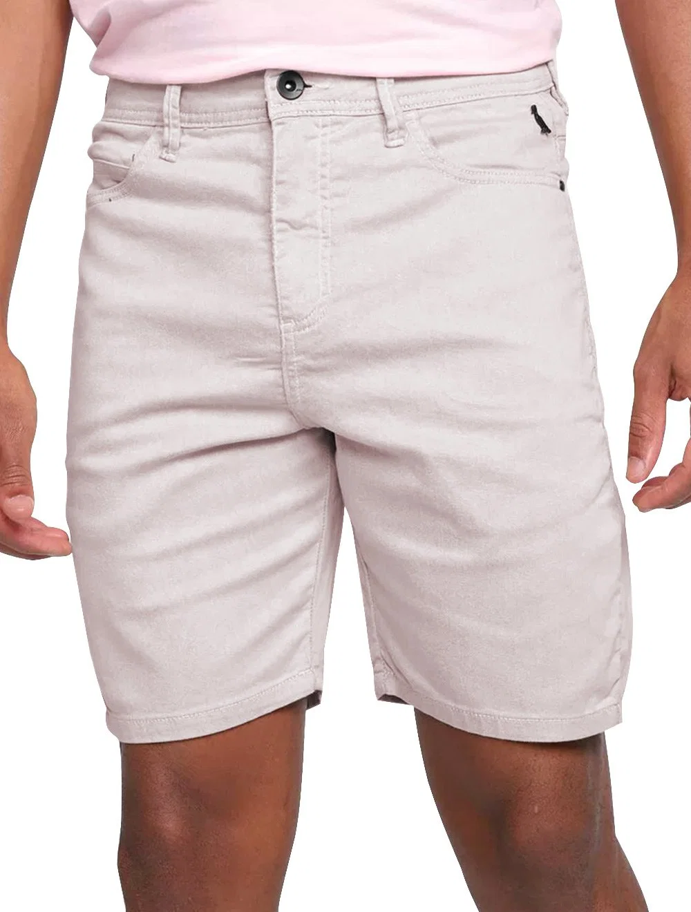 Bermuda Reserva Masculina Sarja Color Off-White Mescla — imagem 1