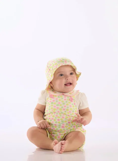 Bucket Hat Bebê Unissex em Suedine Comfy (Off White) Up Baby