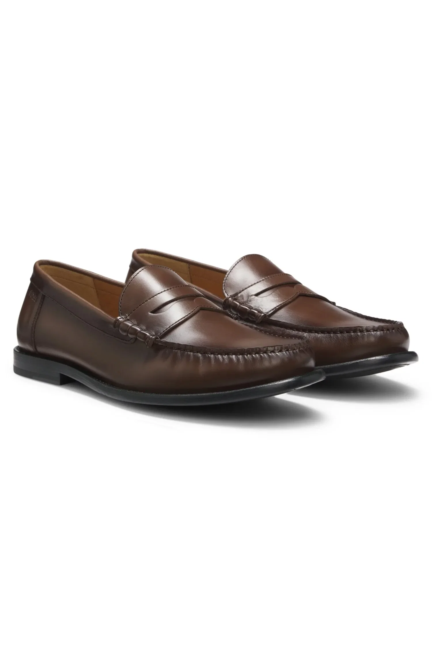 Mocassins De Couro Com Acabamento Penny