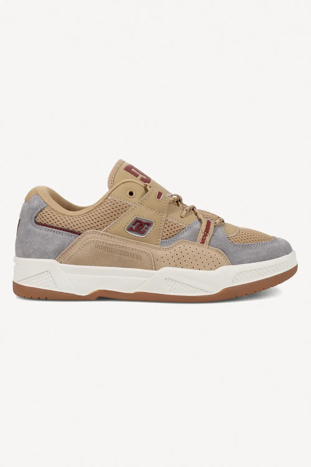 Tênis DC Shoes Dc Construct Imp Grey / Tan / Off White