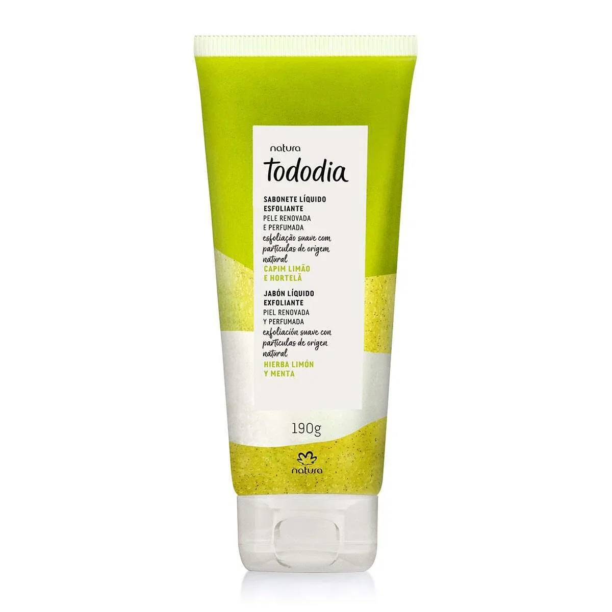 Sabonete Líquido Esfoliante Corporal Tododia Capim Limão e Hortelã 190 g