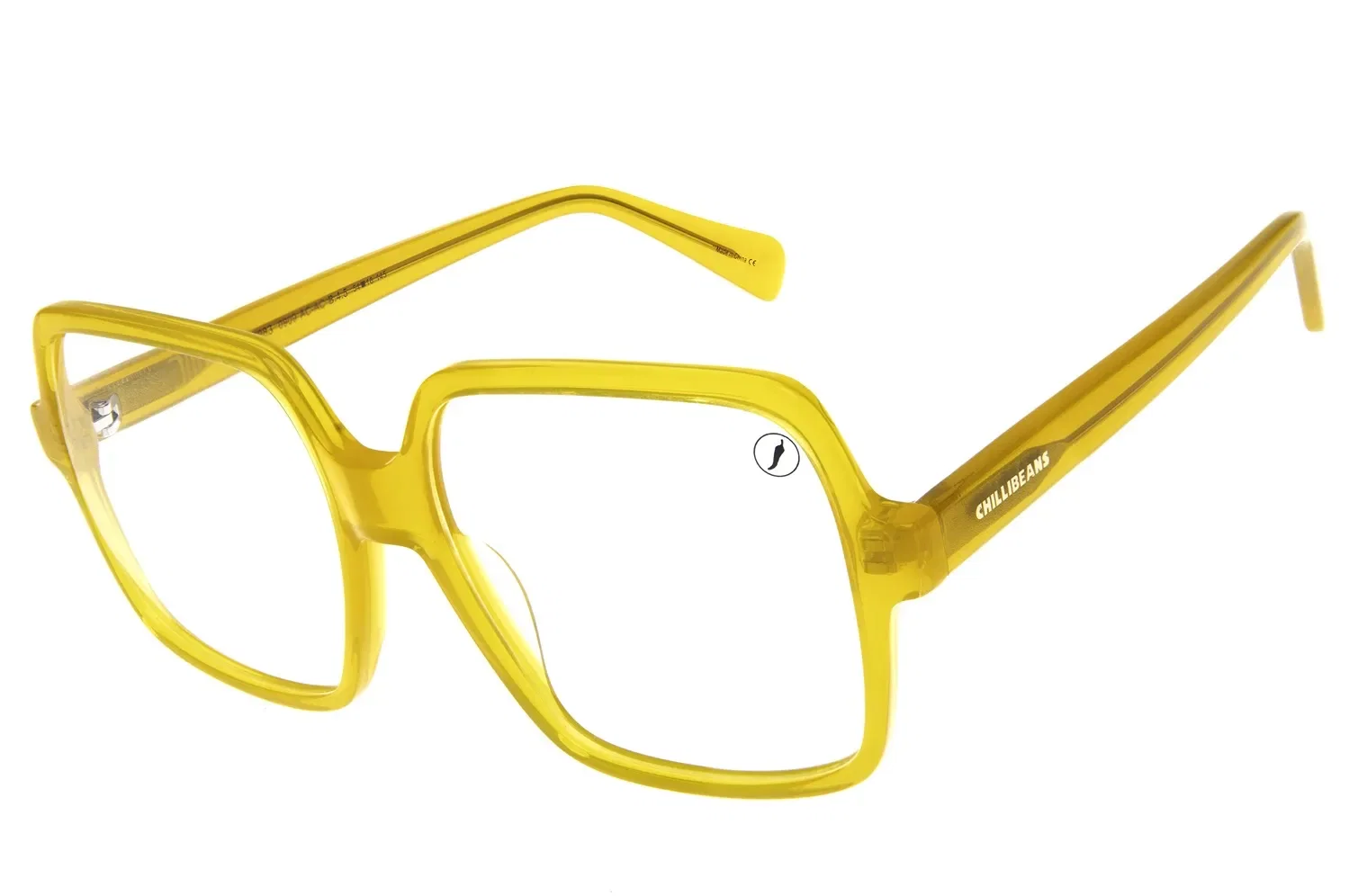 Armação Para Óculos de Grau Feminino Chilli Beans Quadrado Amarelo