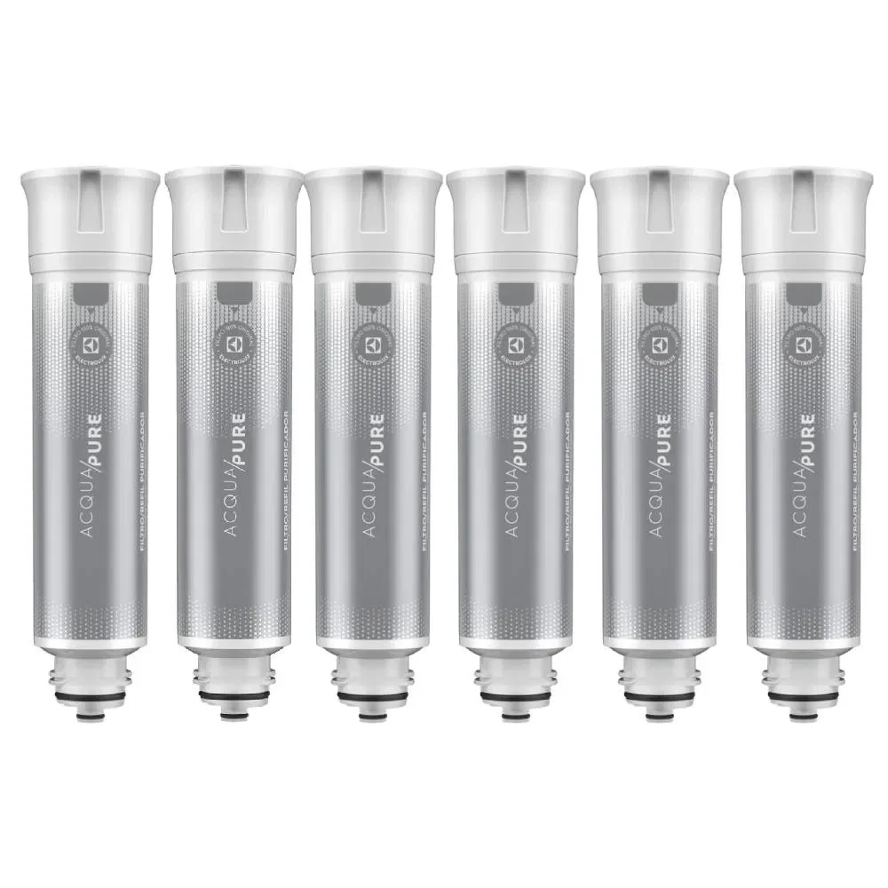 Kit 6 Filtros / Refis Originais de Água Acqua Pure para Purificador Electrolux PC02X/PE12A/PE12B/PE12G/PE12V/PE12P