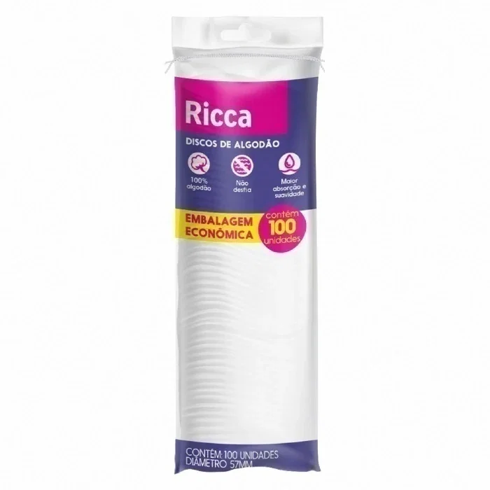 Algodão Ricca Disco 100 Unidades