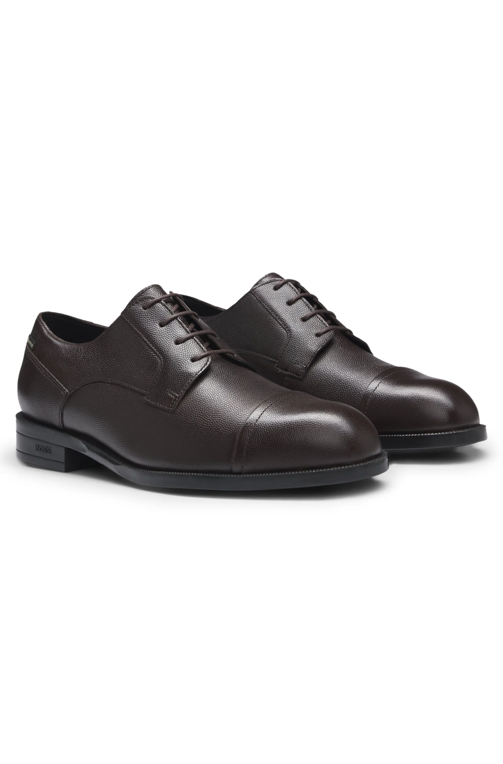 Sapatos Derby Em Couro