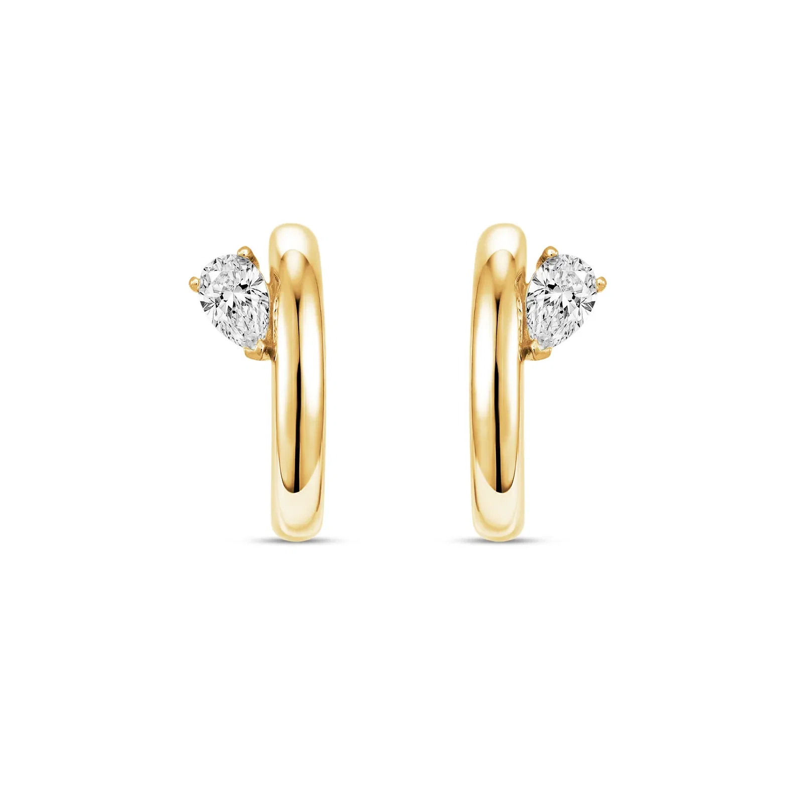Argola Life Galaxy em Prata 925 com Banho de Ouro Amarelo 18k e Zircônias Incolores, 24,9mm — imagem 1