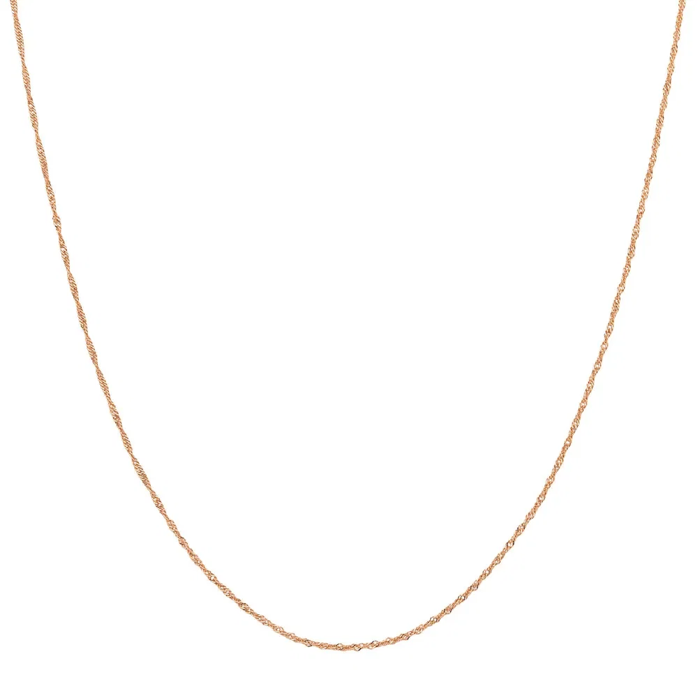 Corrente Singapura em Ouro Rosé 18k, 40cm