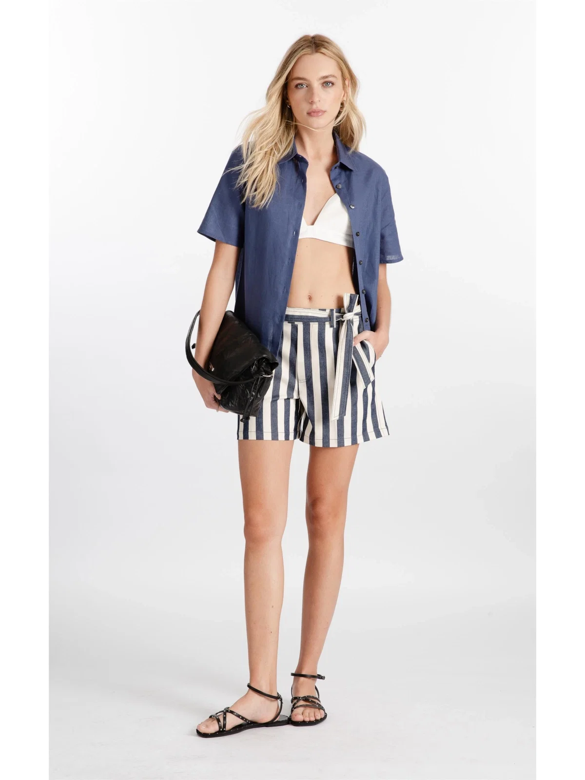 Short Vintage Stripe Marinho — imagem 1