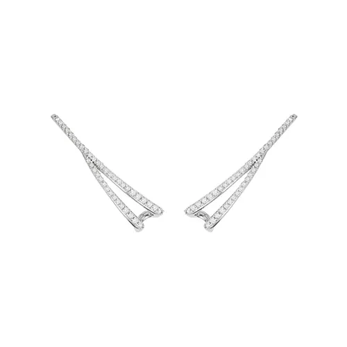 Brinco Ear Cuff Afluente em Ouro Branco 18k com Diamantes — imagem 1