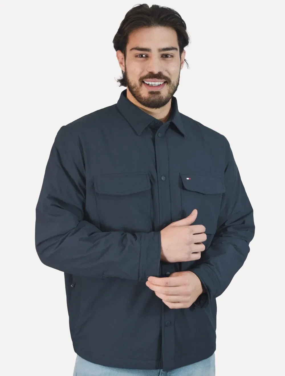 Jaqueta Tommy Hilfiger Performance Nylon Azul Marinho