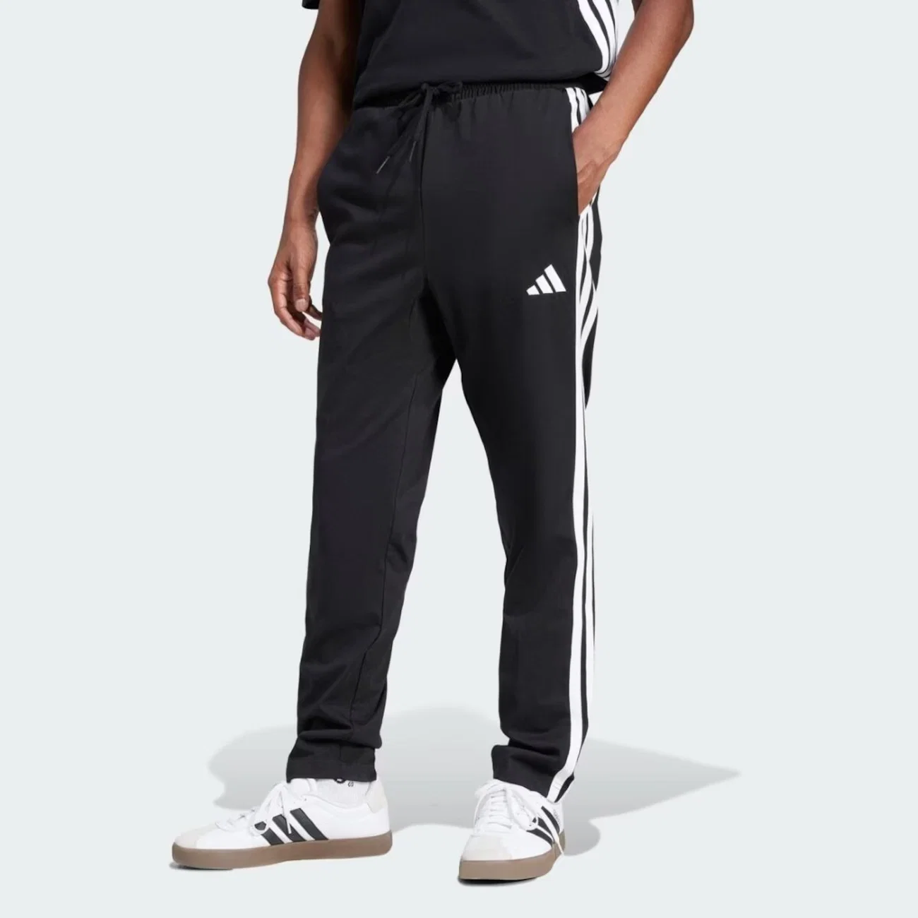 Calça de Moletom Adidas Single Jersey 3 Listras - Masculina