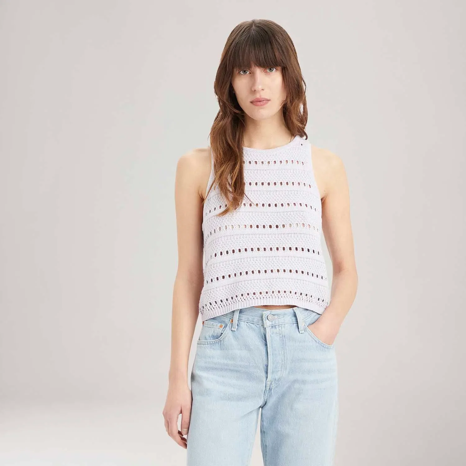 Regata de Tricot Levi's® Superbloom Branca — imagem 1