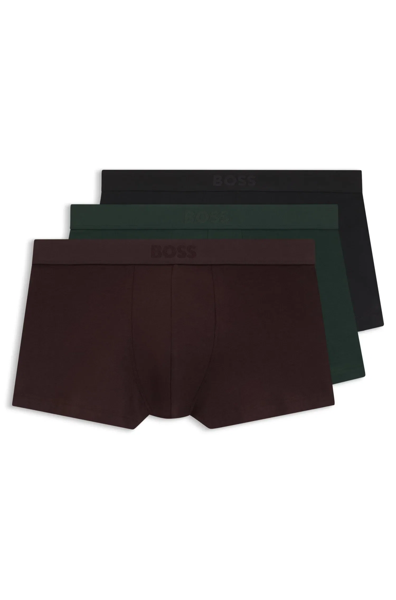 Pack De Três Cuecas Em Algodão Elástico