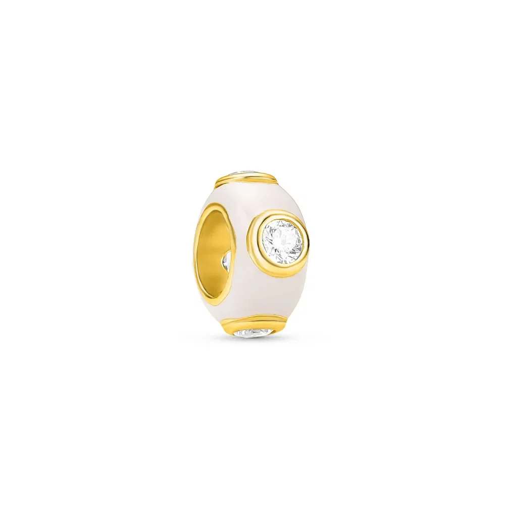 Separador Life Joyful em Prata 925 com Esmalte e Pedras Incolores