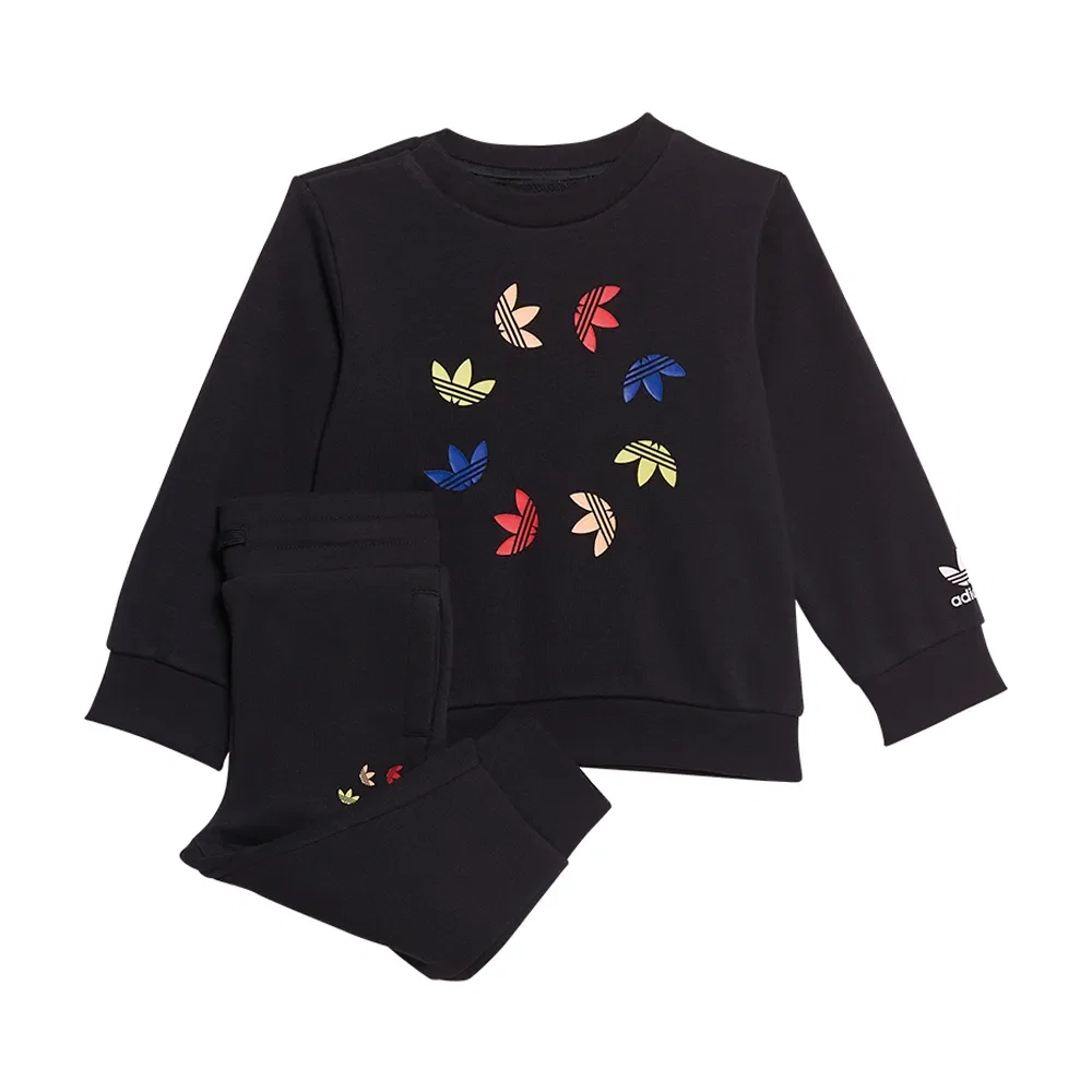 Conjunto Adidas Adicolor Crew Manga Longa Infantil