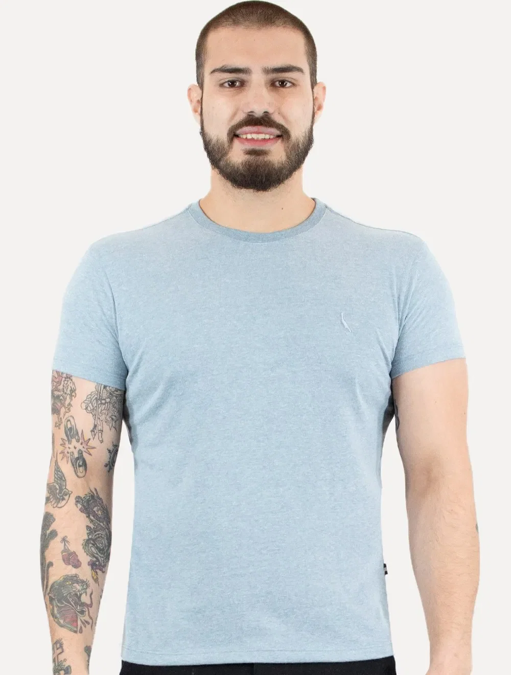 Camiseta Reserva Masculina Regular Mescla Touch Azul — imagem 1