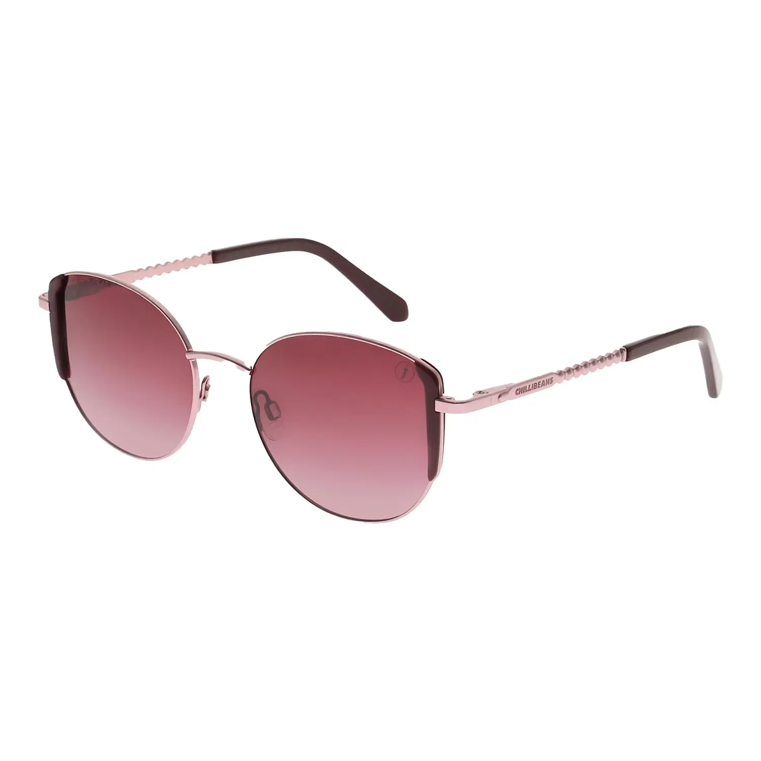 Óculos de Sol Feminino Chilli Beans Redondo Polarizado Vinho — imagem 1