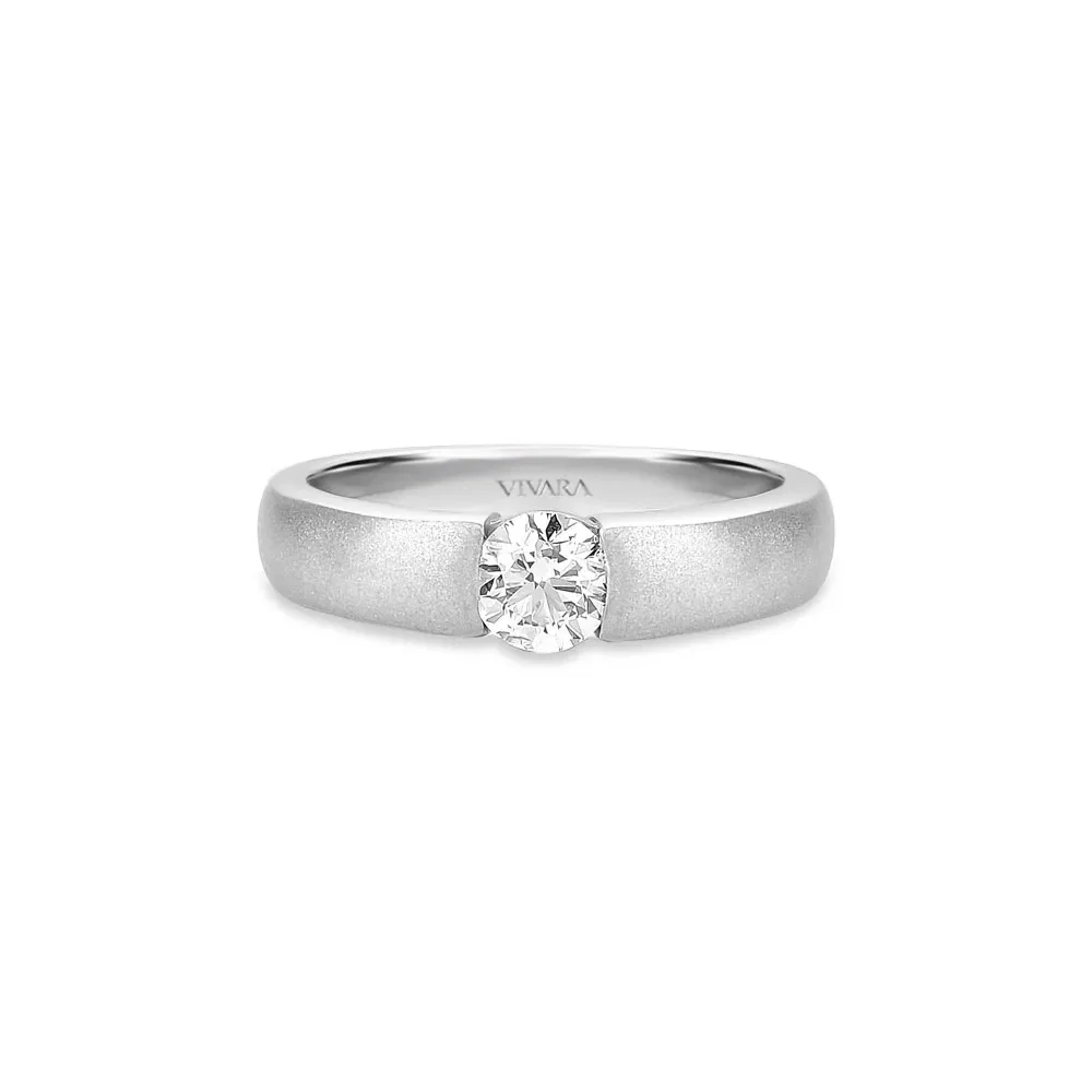 Anel Solitário Promise em Ouro Branco 18k com 0,50ct de Diamante