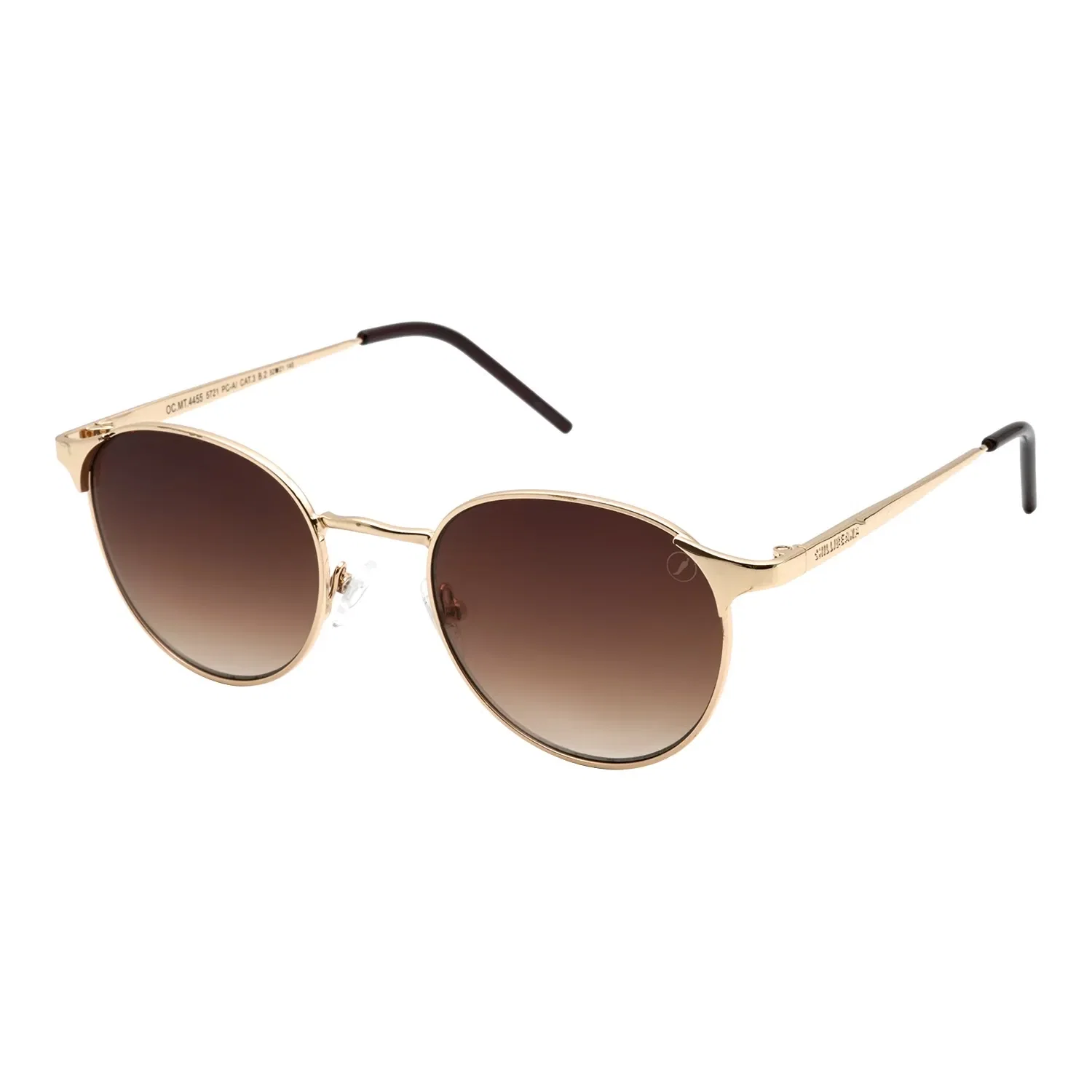 Óculos de Sol Masculino Chilli Beans Redondo Degradê Dourado — imagem 1
