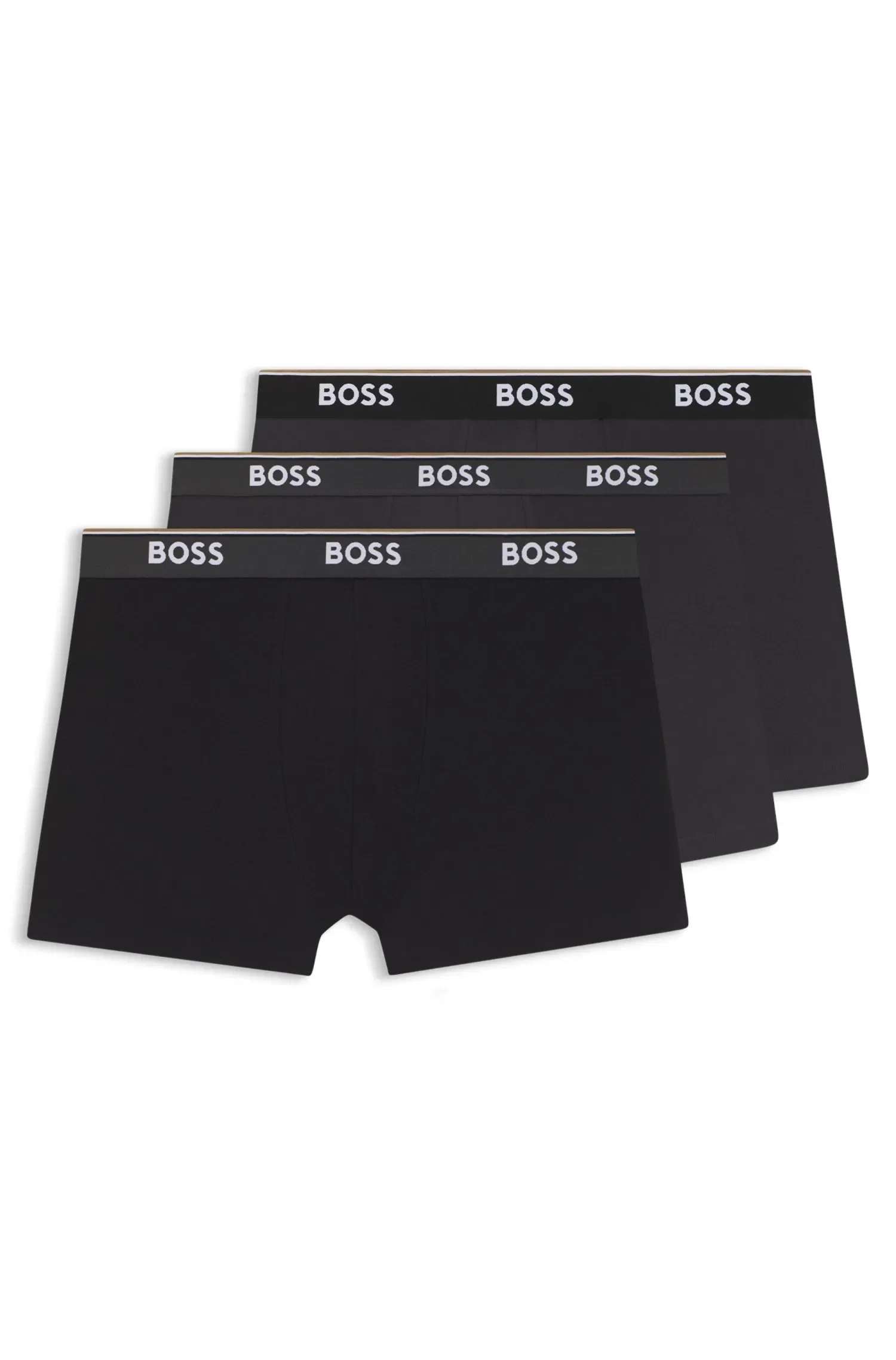 Pack De Três Cuecas Com Logo Na Cintura