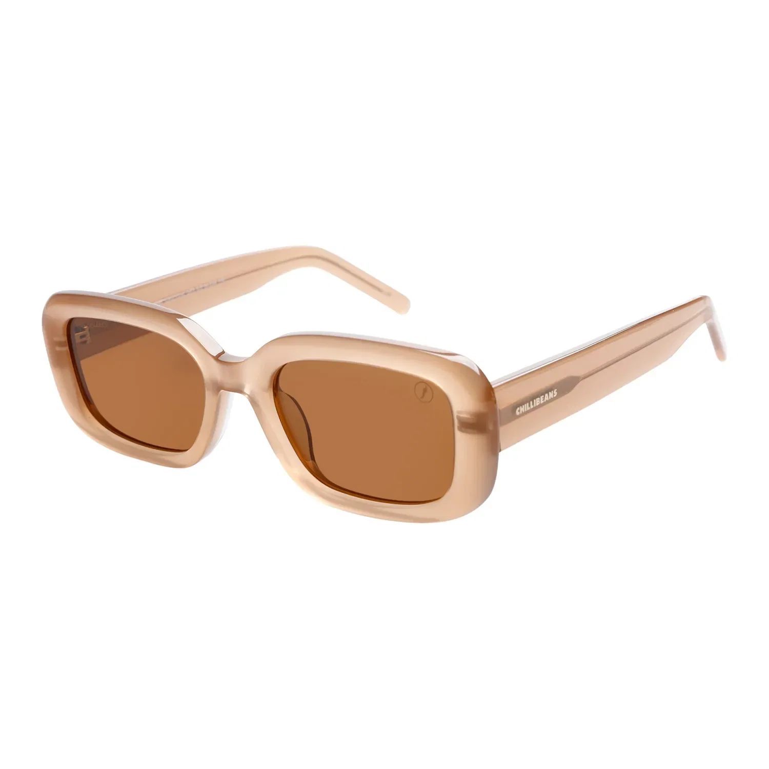 Óculos de Sol Feminino Chilli Beans Trend Quadrado Polarizado Marrom — imagem 1