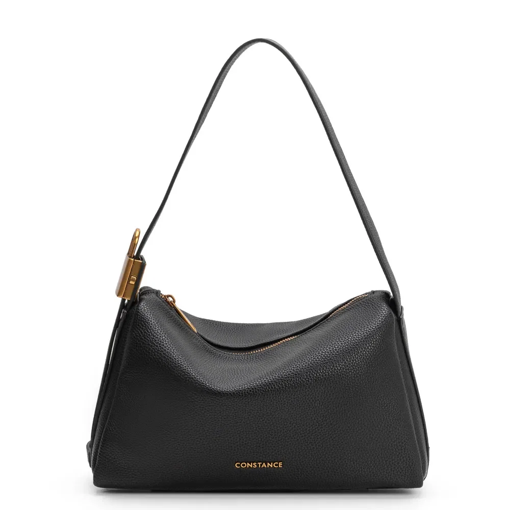Bolsa de Ombro Cadeado Preta