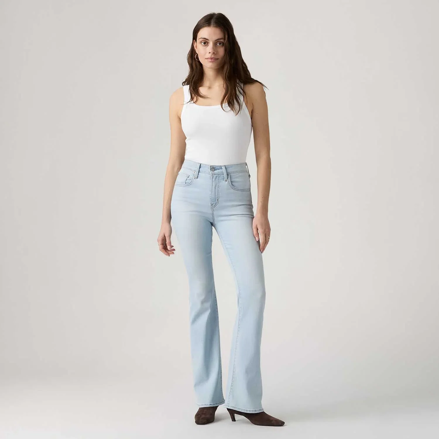 Calça Jeans Levi's® 726® High Rise Flare Lavagem Clara — imagem 1