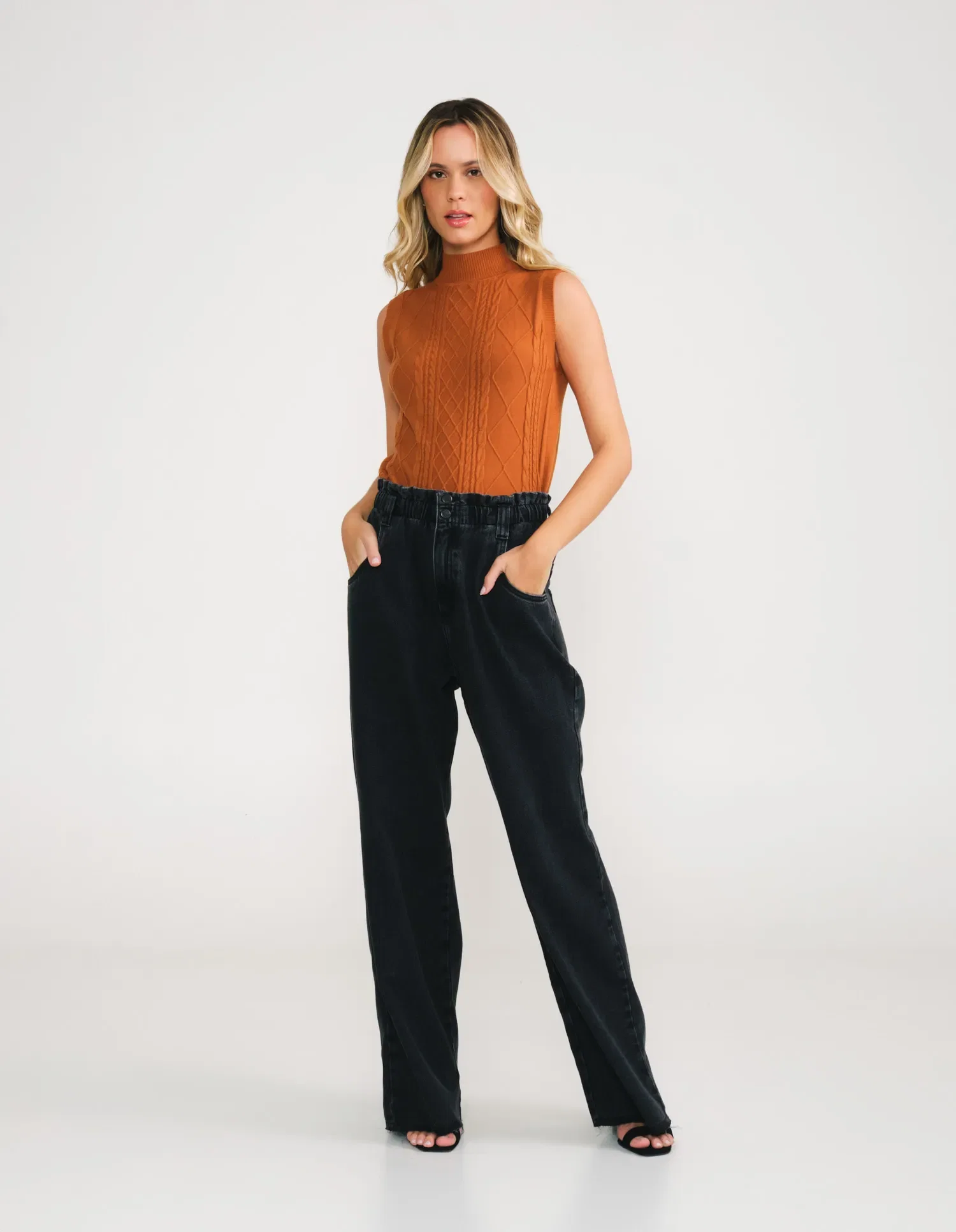 Calça Clochard Wide Leg - Black Jeans — imagem 1