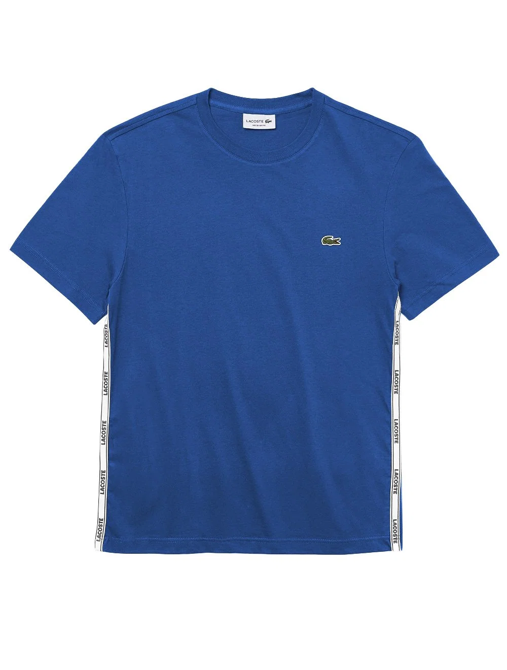 Camiseta Lacoste Masculina Sport Side Sash Logo Azul Royal