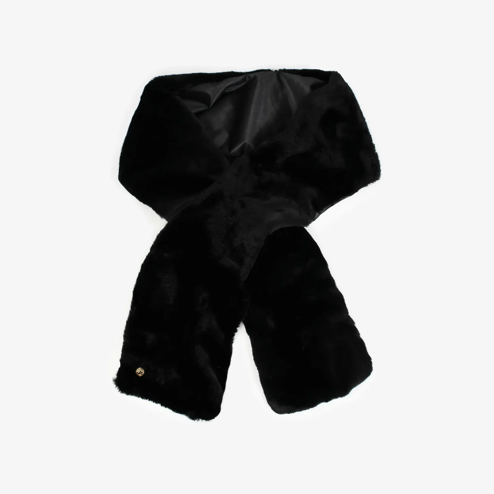 Estola Preto Tecido Pêlo
