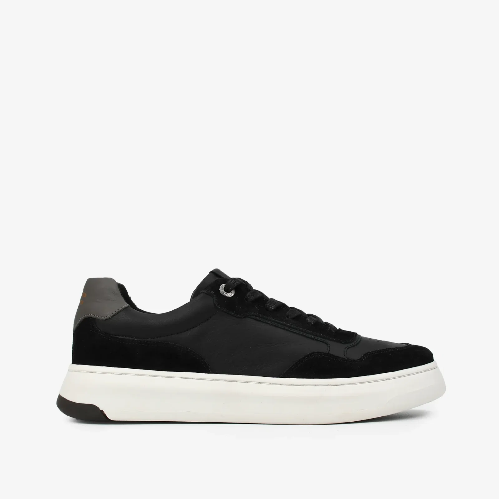 Tênis Masculino Preto Camurça Couro