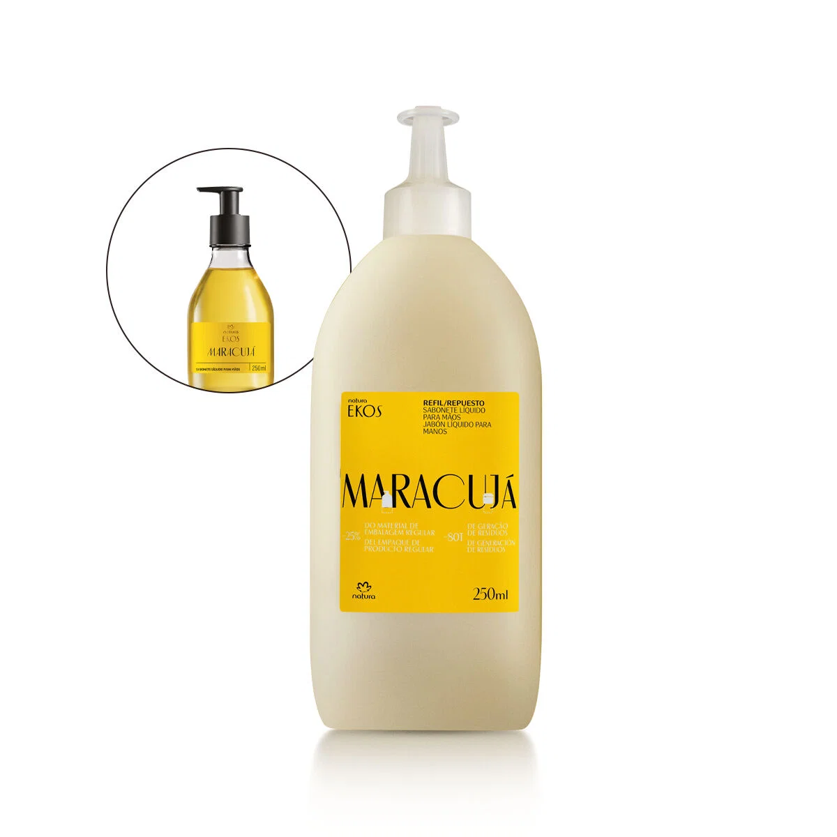 Refil Sabonete Líquido Para Mãos Maracujá Ekos 250 ml