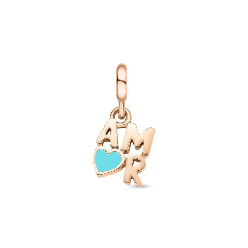 Pingente Life Amor em Liga Rosé com Banho de Ouro Rosé 18k e Esmalte — imagem 1
