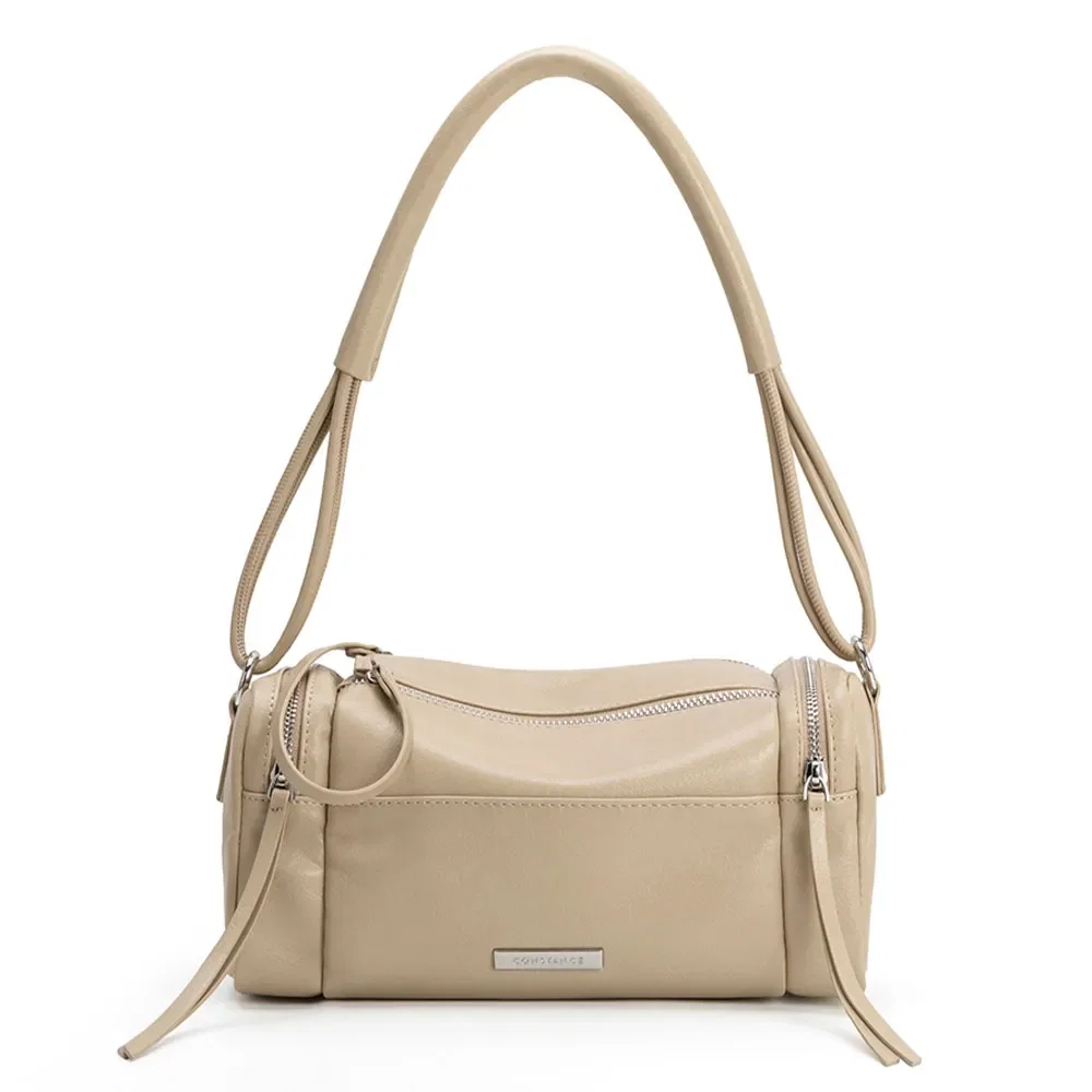 Bolsa Bege Câmera Bag Zíper