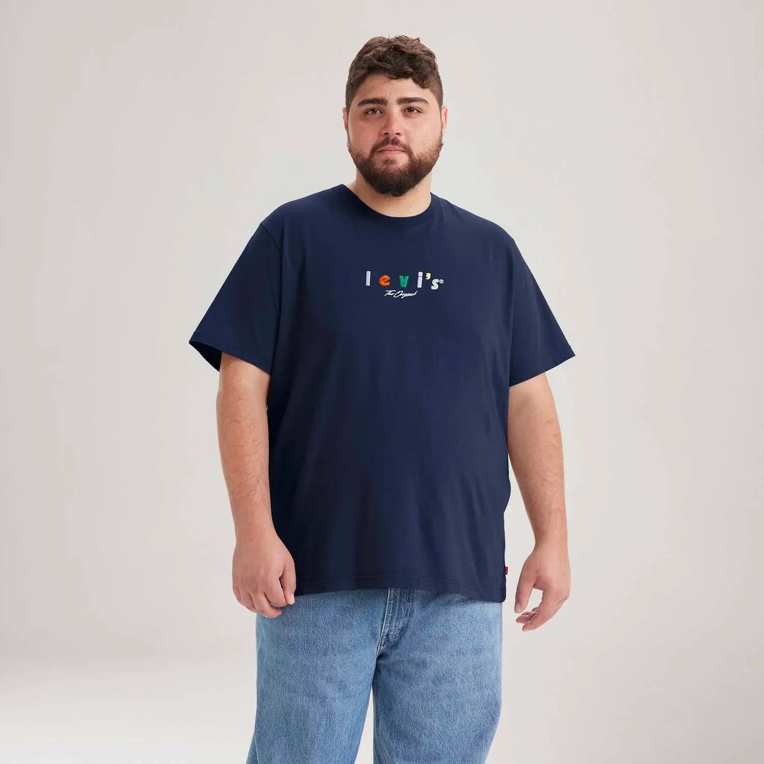Camiseta Levi's® Big Relaxed Fit Plus Size Manga Curta Azul Escuro