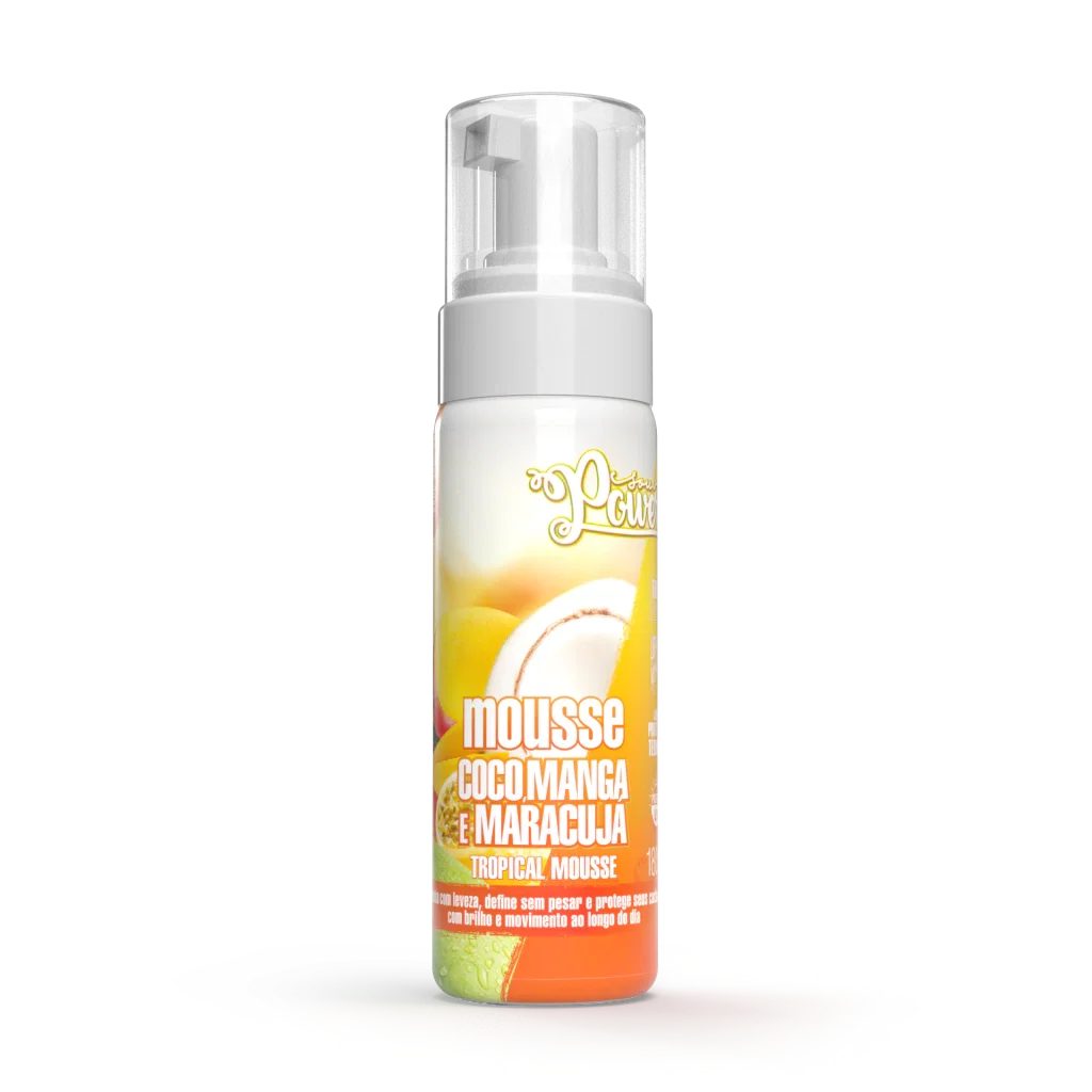 Mousse Soul Power Tropical Mousse Coco, Manga e Maracujá 180ml