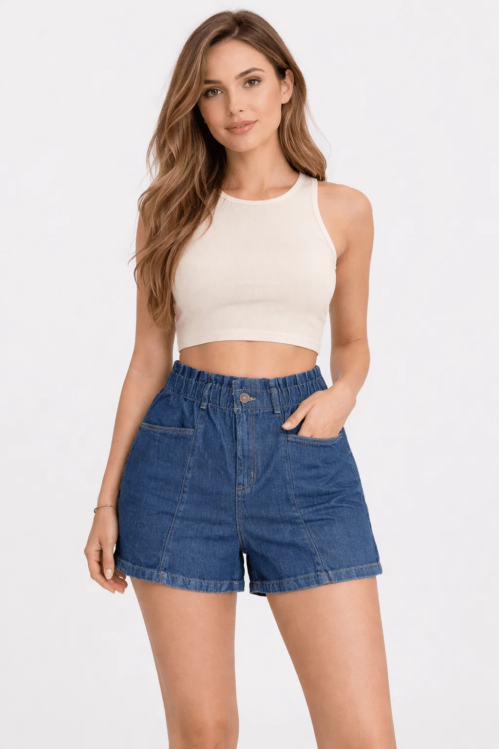 Short Jeans Clochard - Denim Escuro