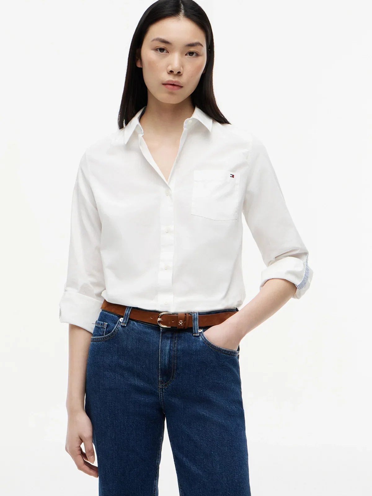 Camisa TOMMY HILFIGER em Popeline Clássica Manga Longa — imagem 1