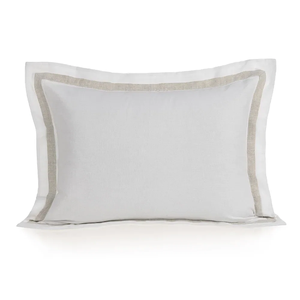 Jogo de fronhas Parione Branco / Natural