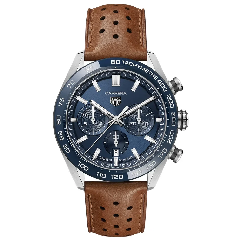Relógio Tag Heuer Carrera Automático Masculino em Couro Marrom CBN2A1A.FC6537 — imagem 1
