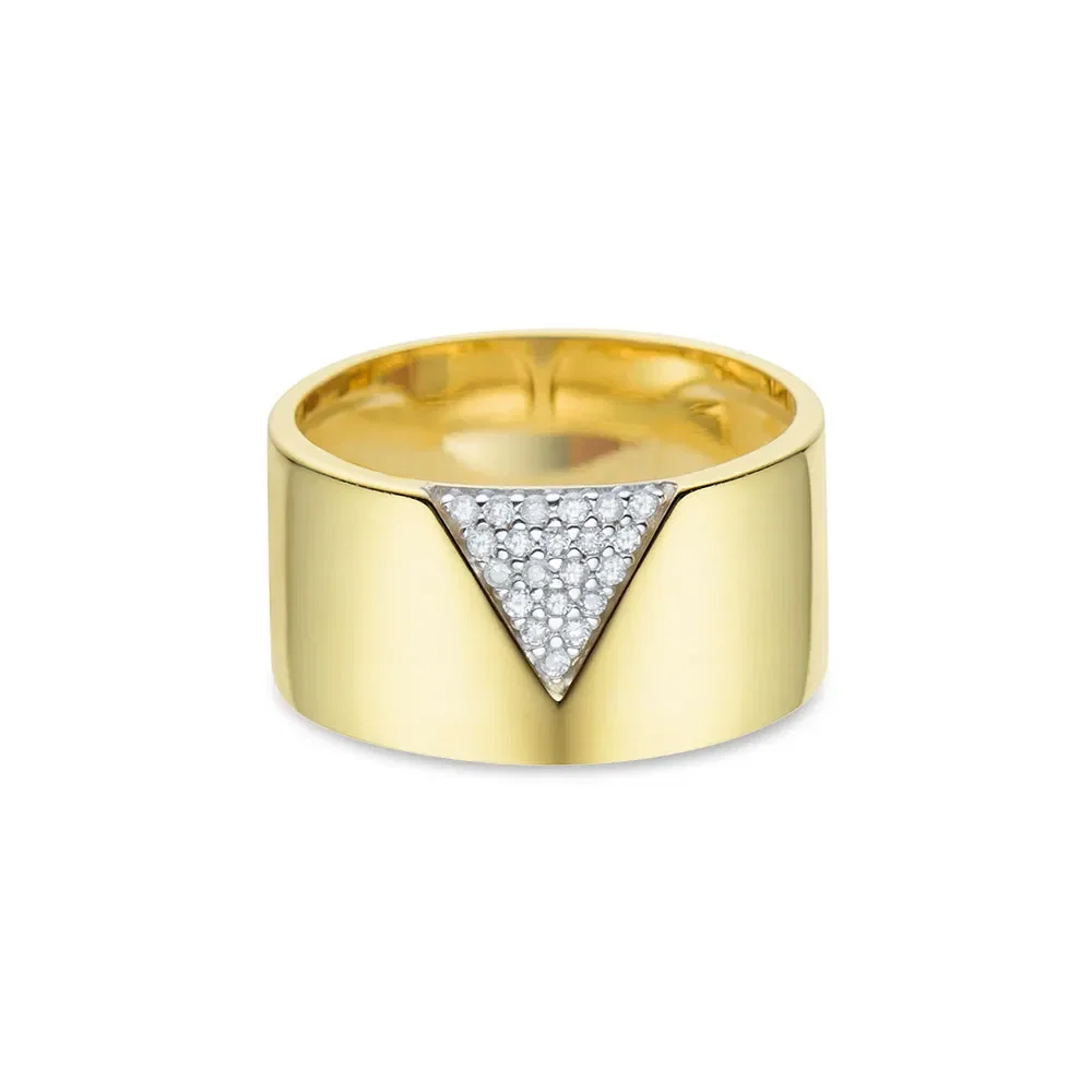 Anel Ouro Amarelo Ouro Branco e Diamantes — imagem 1