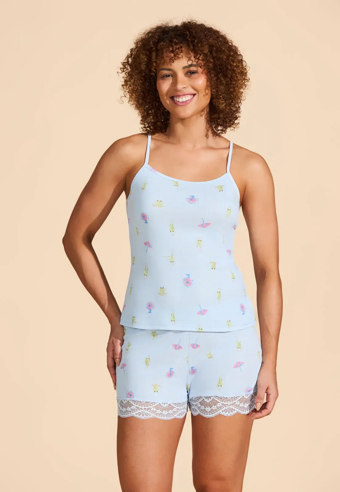 Shortdoll de Microfibra com Renda Baunilha