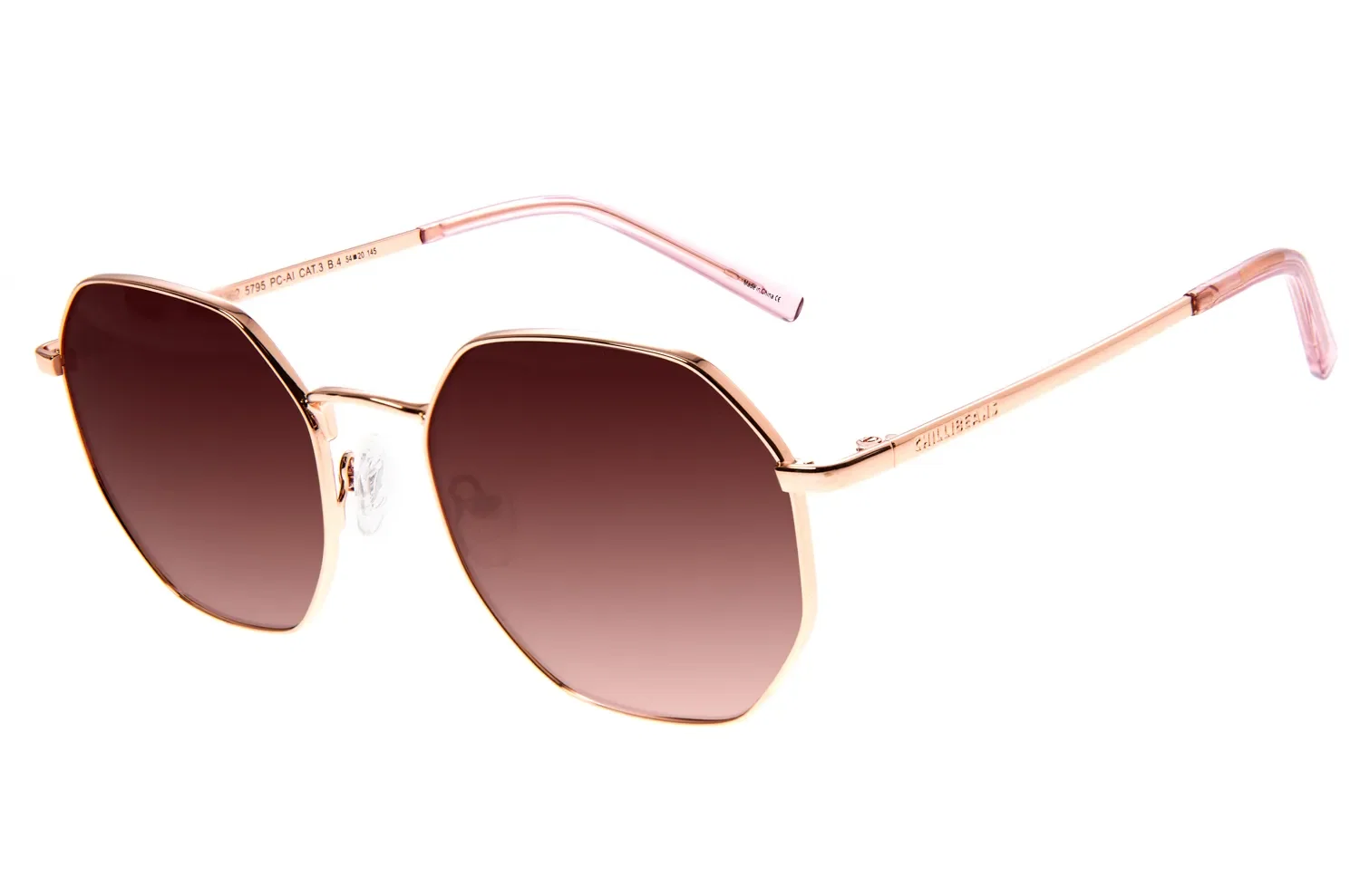 Óculos De Sol Unissex Chilli Beans Octagonal Fashion Rosé