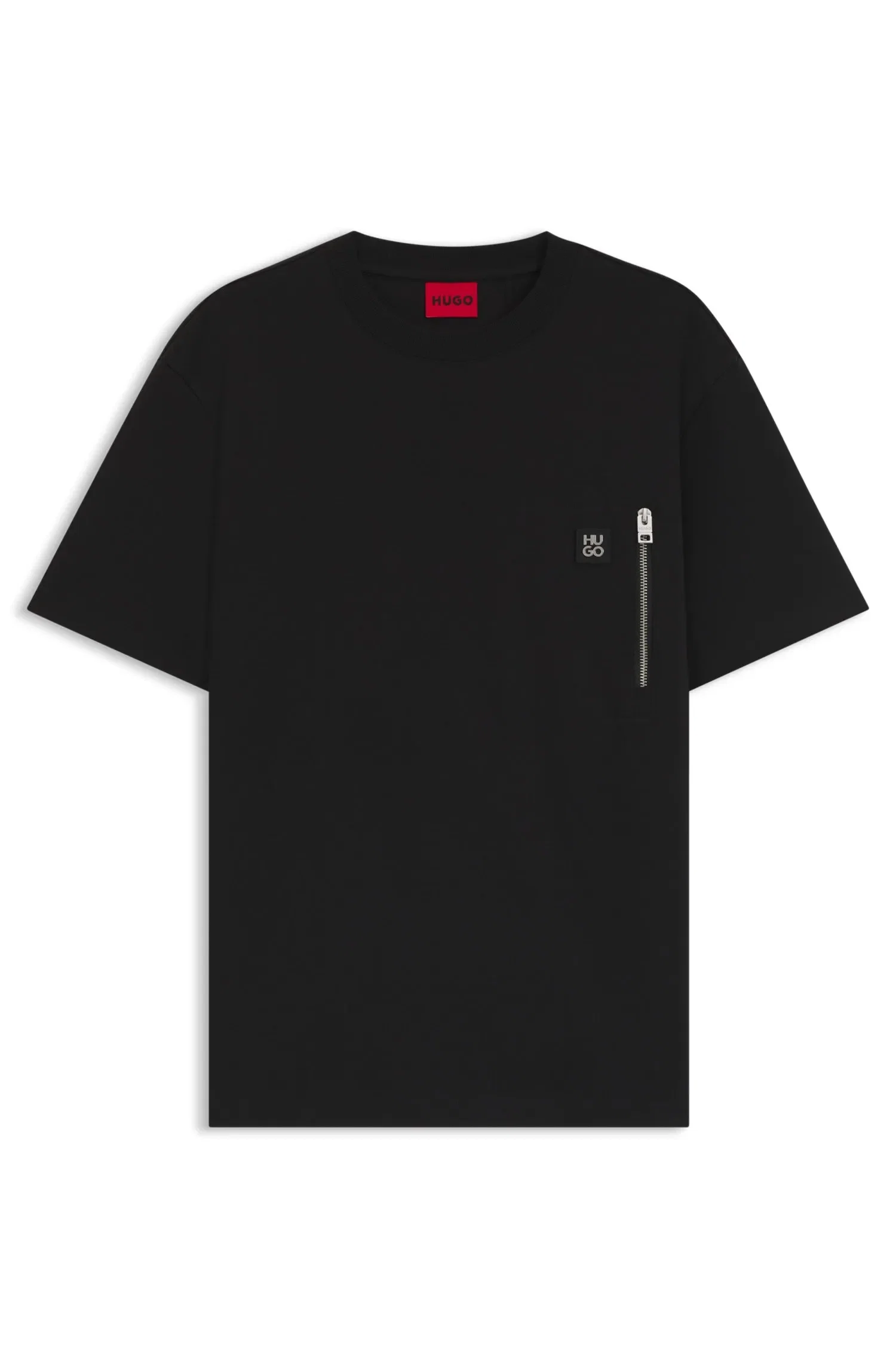 Camiseta Em Algodão-Interlock Com Bolso Com Fecho
