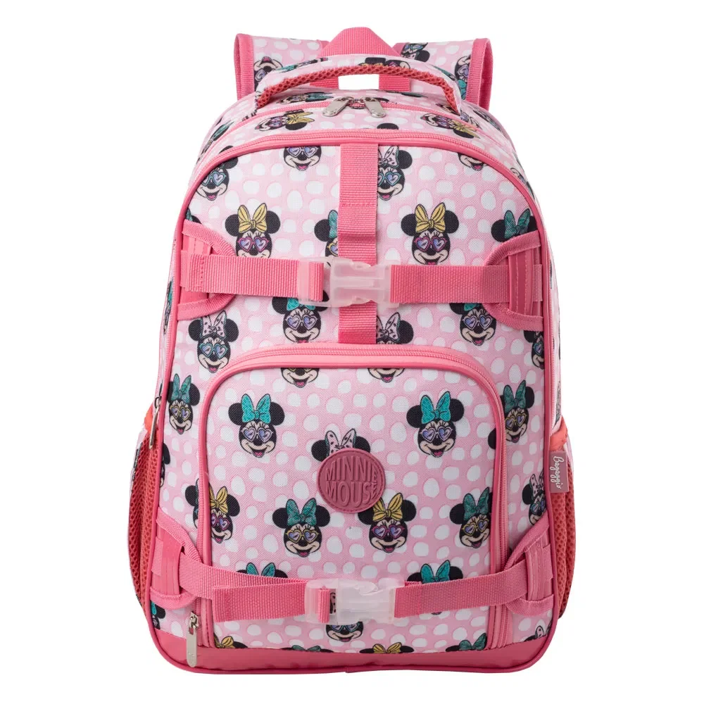 Mochila Escolar Feminina Disney Minnie Fun Vermelha