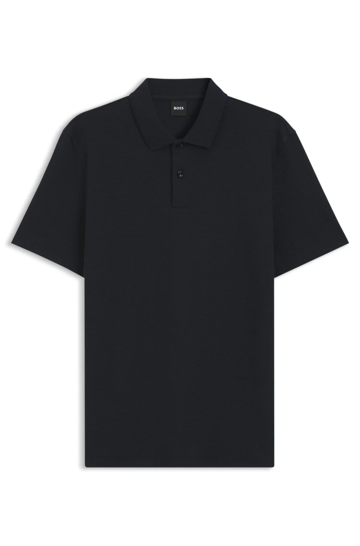Polo De Mistura De Algodão Com Estrutura De Jacquard Com Bolhas — imagem 1