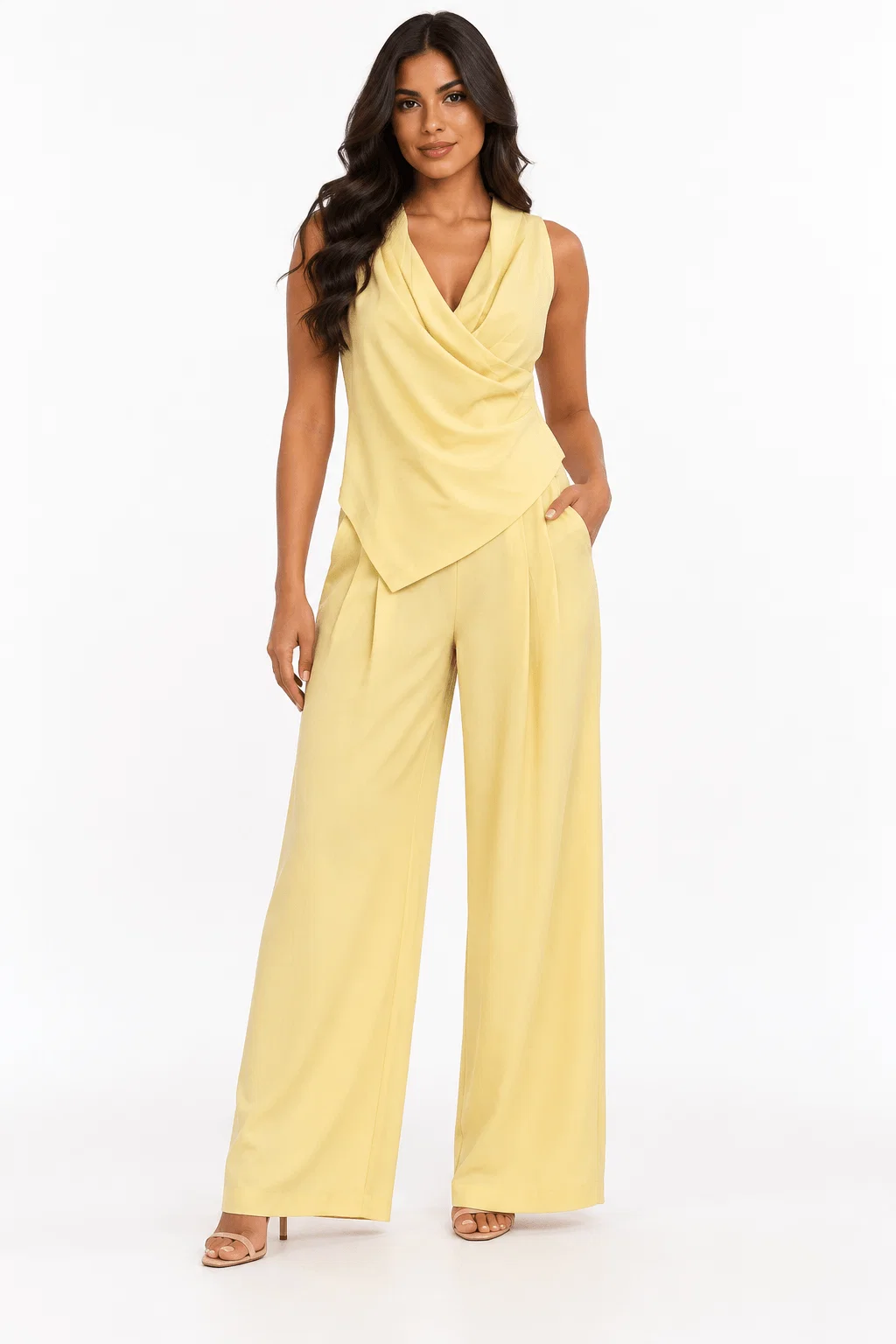 Blusa Alfaiataria Detalhe Transpasse - Amarelo