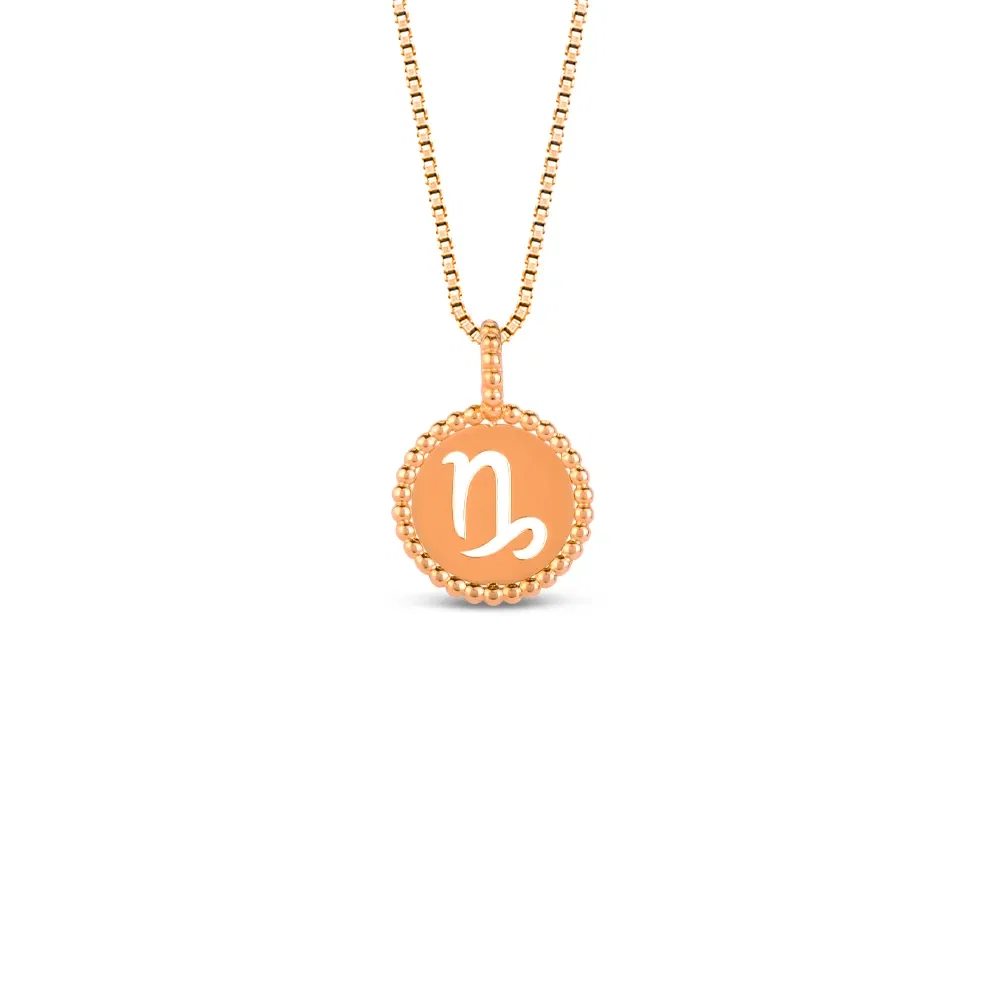 Pingente Signo Capricórnio em Ouro Rosé 18k, 15mm — imagem 1